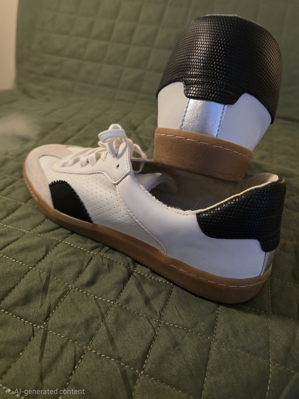 Dolce Vita White, Beige & Black Low-Top Sneakers - Picture 5 of 5
